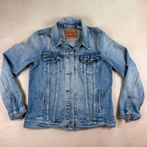 Levi's Women's M Original Trucker Denim Jean Jacket Light Wash Blue Classic
